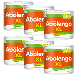 Toalla De Papel Doble Hoja Abolengo Xl 100 Metros (X6)