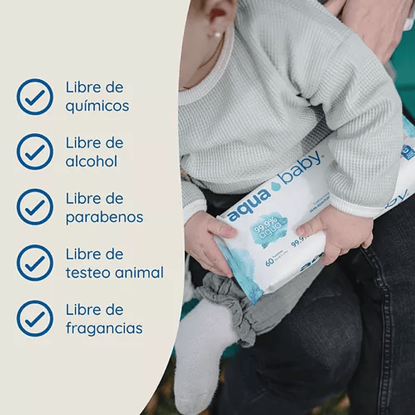 Toalla Húmeda Aquababy 99% Agua 40 2