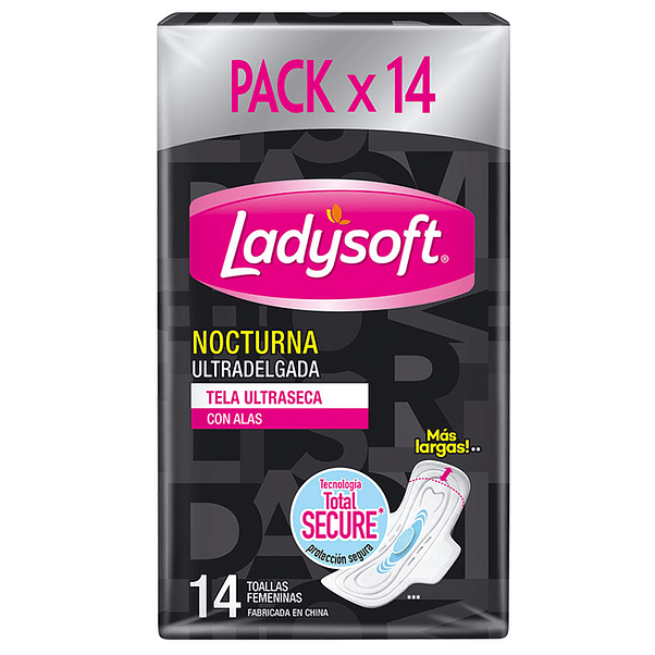 Toalla higiénica Nocturna Ultra Delgada Ladysoft 14u 1