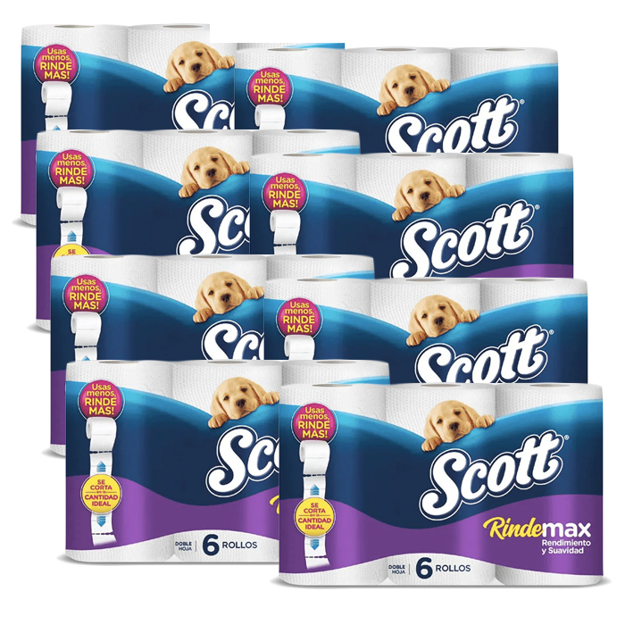 Papel Higiénico Scott Jumbo KC27915 - (6 rollos de 550 metros)
