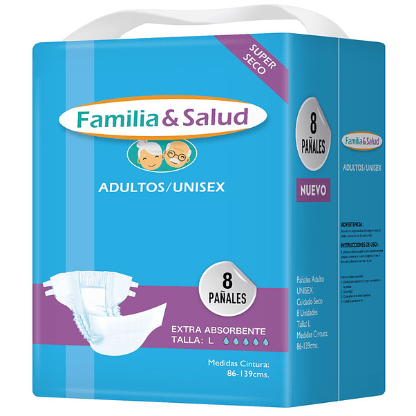 Pañal Adulto Familia & Salud G 8U 1