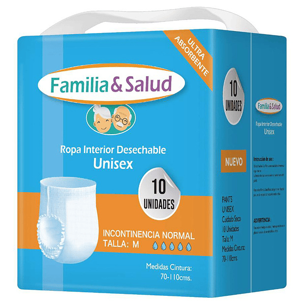 Pañal Adulto Familia & Salud Pants M 10U 1