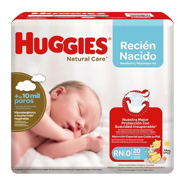 Pañal Huggies Natural Care Rn (X4) 2