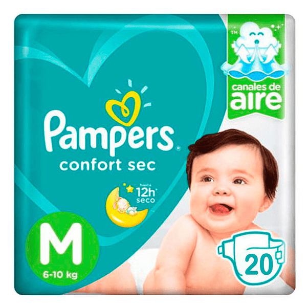 Pañal Pampers Confort Sec M (X4) 2