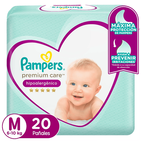 Pañal Pampers Premium Care M (X4) 2