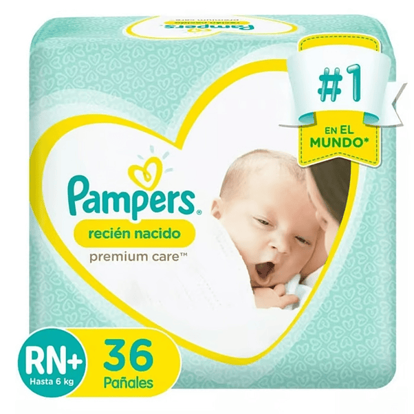 Pañal Pampers Premium Care Rn+ (X2) 2