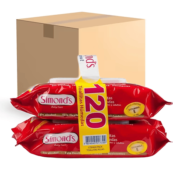 Toalla Húmeda Simonds Vitamina E 120 (X6) 2