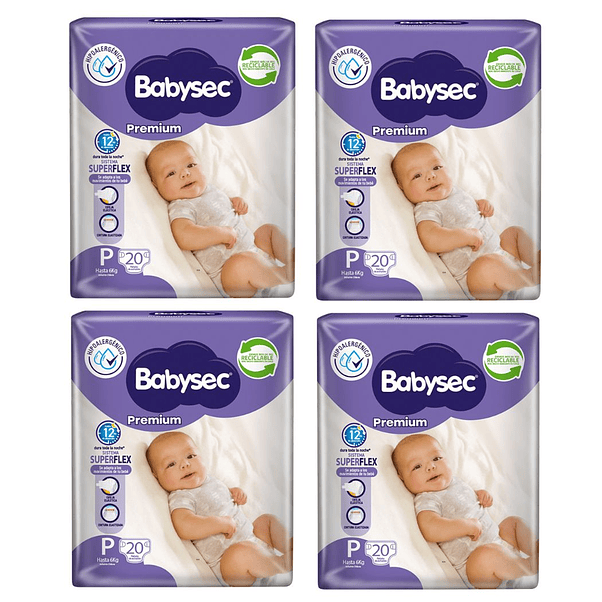 Pañal Babysec Premium P (X4) 1