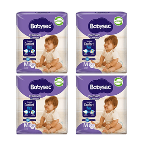 Pañal Babysec Premium M (X4)