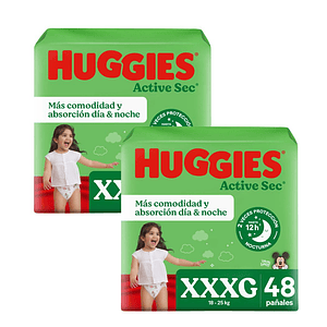 Pañal Huggies Active Sec Xxxg (X2)