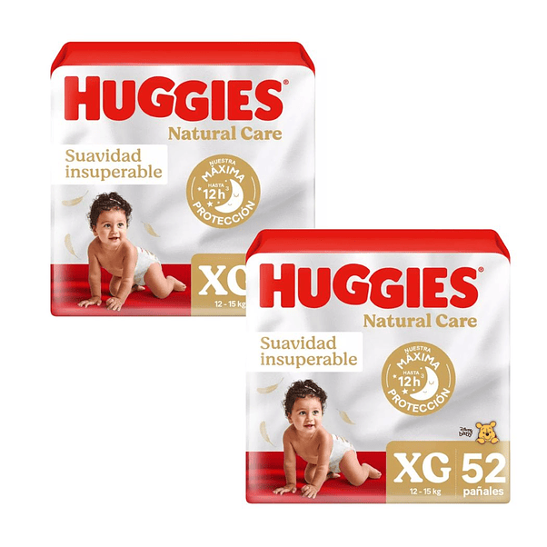 Pañal Huggies Natural Care Xg (X2) 1