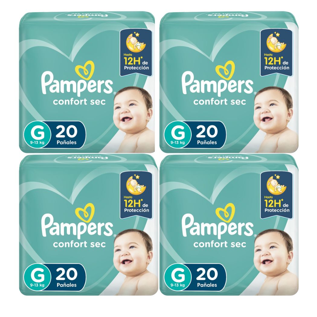 Pañal Pampers Confort Sec Talla M 80 unidades