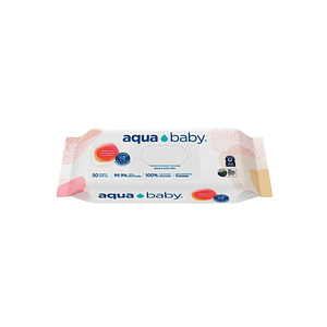 Toalla Húmeda Aquababy toalla 99,9% agua purificada Flushable 50