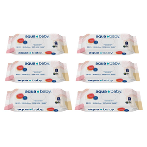 Toalla Húmeda Aquababy toalla 99,9% agua purificada Flushable 50 (x6)
