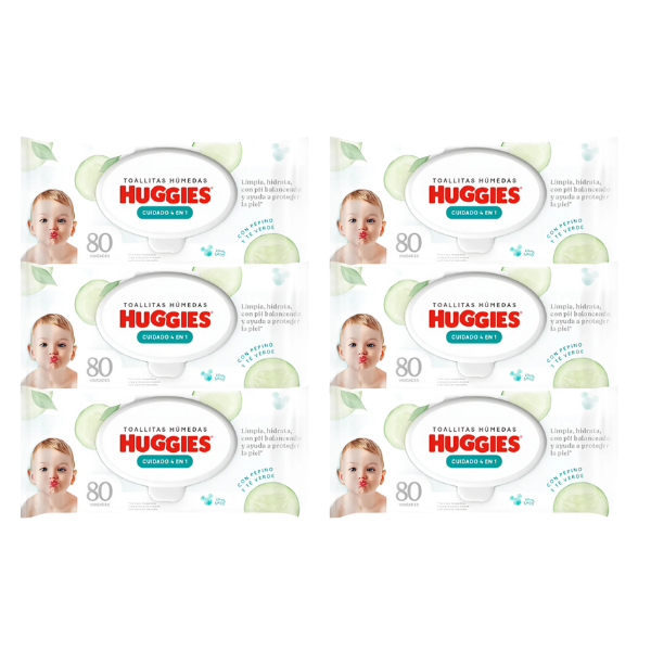 Toallitas Húmedas Huggies 4en1 80 - 6 Unidades