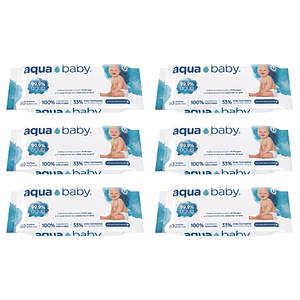 Toalla Húmeda Aquababy 99% Agua 60 (X6)