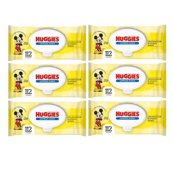 Toalla Húmeda Huggies Limpieza Diaria 112 (X6) 1