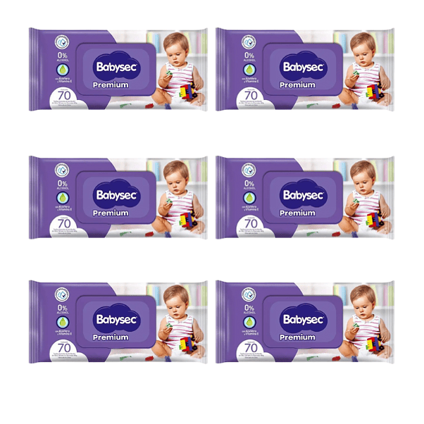 Toalla Húmeda Babysec Premium 0% Alcohol 70 (X6) 1