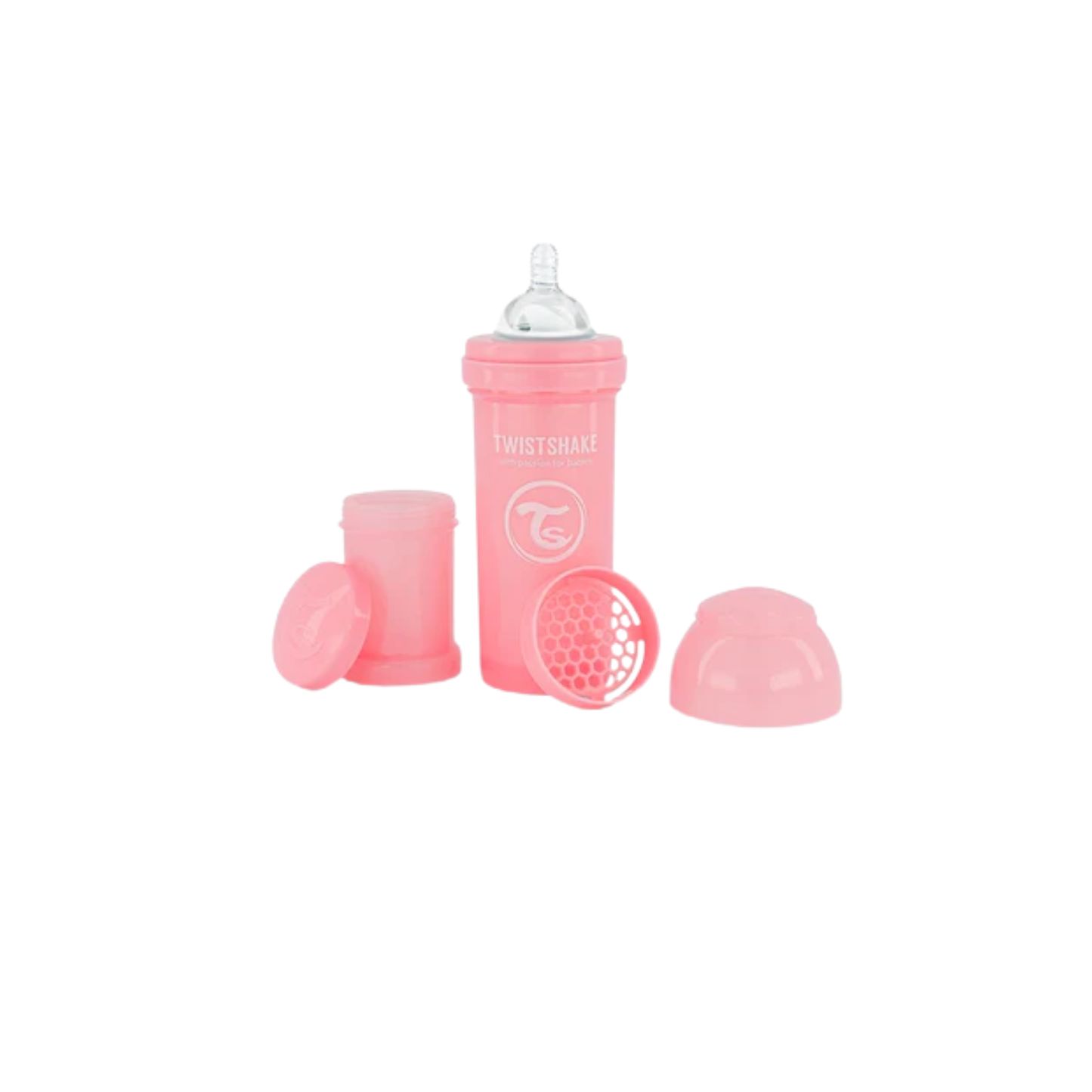 Mamadera twistshake Anti-cólico 260ml Rosado pastel
