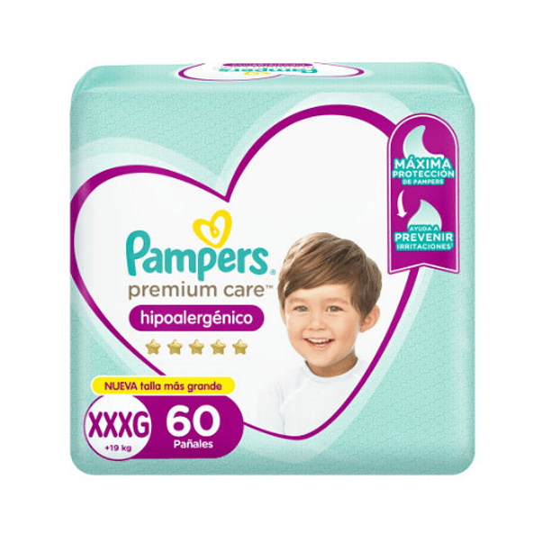 Pañal Pampers Premium Care XXXG (60 UNIDADES) 1