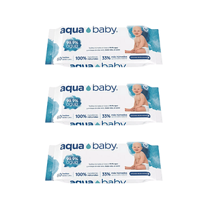 Toalla húmeda Aquababy 99% Agua 60 (x3)