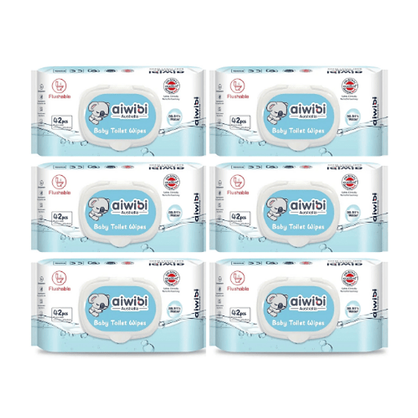 Toalla Húmeda Aiwibi Baby Toilet 42 (x6) 1