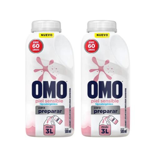Omo Piel Sensible Diluir 500 ml - 2 Unidades