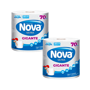 Toalla De Papel Nova Ultra Gigante 70 mts (x2)