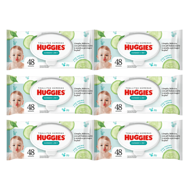 Toalla húmeda Huggies 4en1 48 (x6) 1