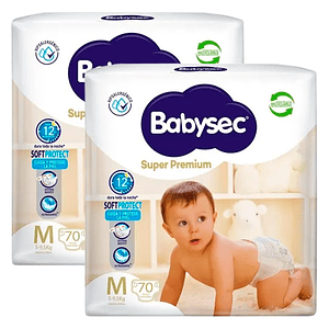 Pañal Babysec Super Premium M (X2)