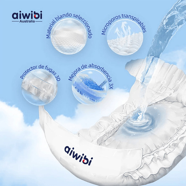 Pañales Aiwibi Premium Talla XXXG - 120 Unidades 3