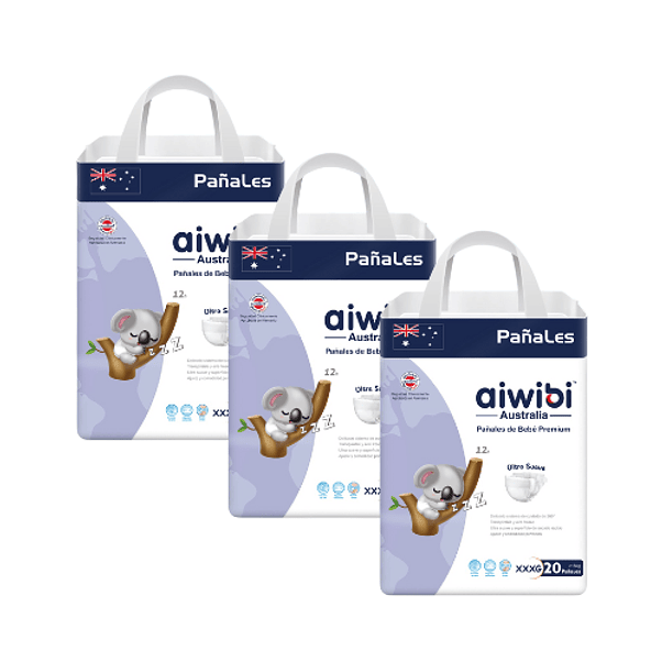 Pañales Aiwibi Premium Talla XXXG - 60 Unidades 1
