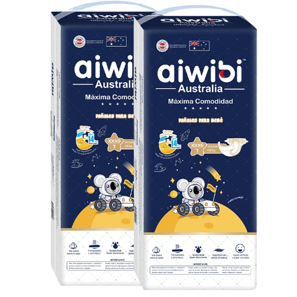Pañales Aiwibi Dulce Noche Talla XXXG - 68 Unidades 1