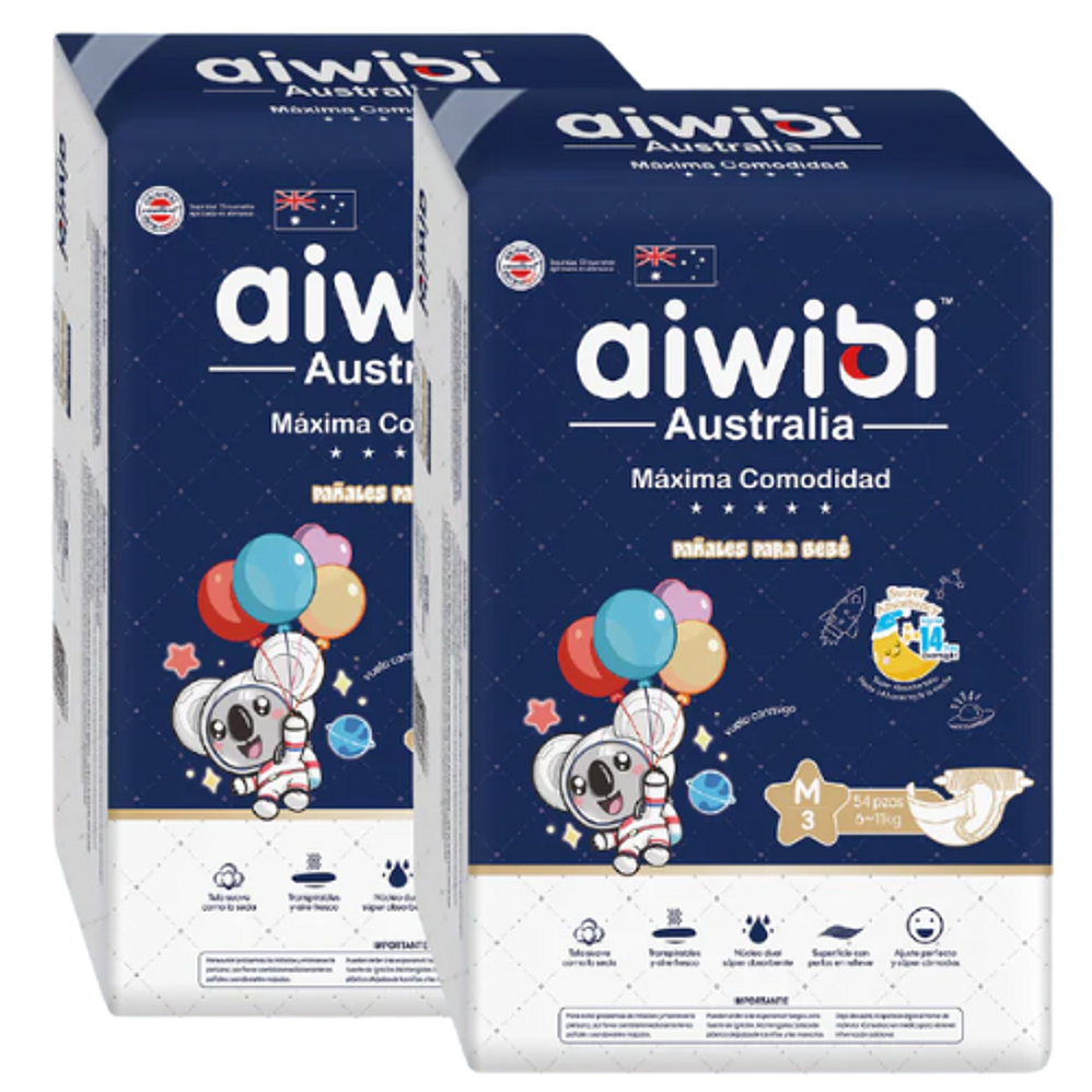 Pañal Aiwibi Máxima Comodidad M (Dulce Noche) (X2) 1