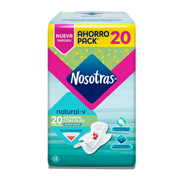 Toalla Higiénica Protección con Alas Nosotras 20 UN 1