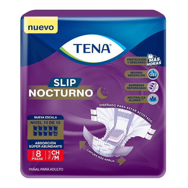 Pañal Slip Nocturno Tena M 8 UN 1