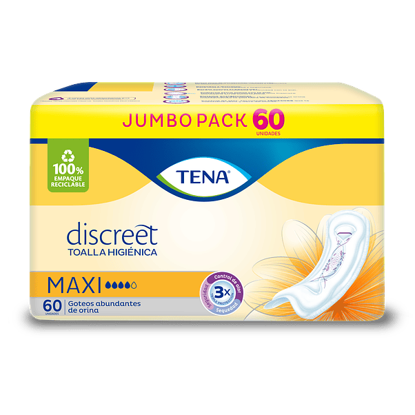 Toalla Higiénica Discreet Maxi Tena 60 Un 1