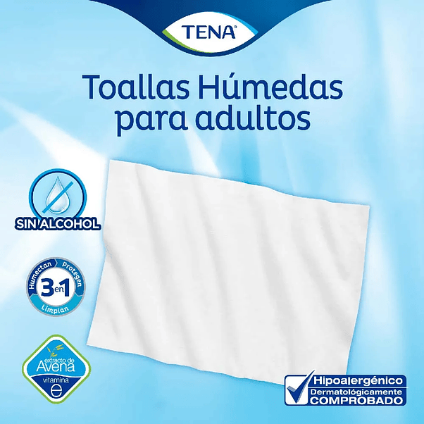 Toalla Húmeda Proskin XL Tena 40 Un  2