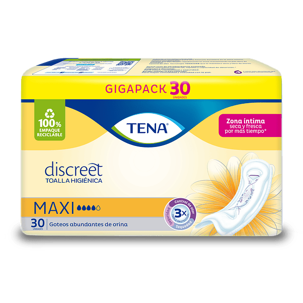 Toalla Higiénica Discreet Maxi Tena 30 Un 1