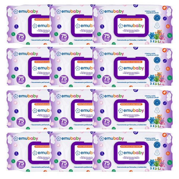 Toalla Húmeda Emubaby Superior 75 (x12) 1