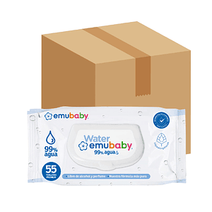 Toalla Húmeda Emubaby Water 55 (x18)