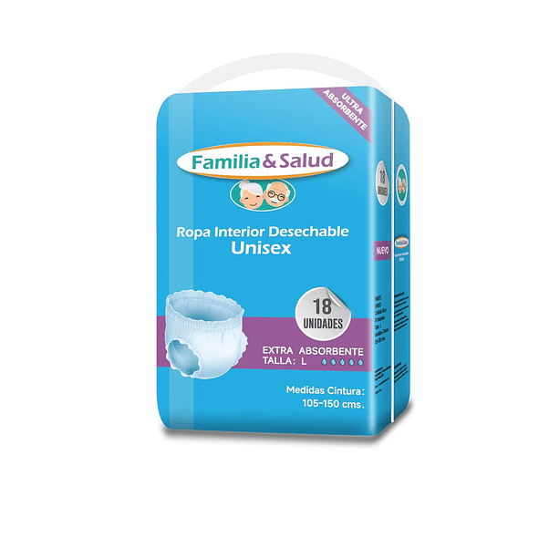 Pañal Adulto Familia & Salud Pants L 18U 1