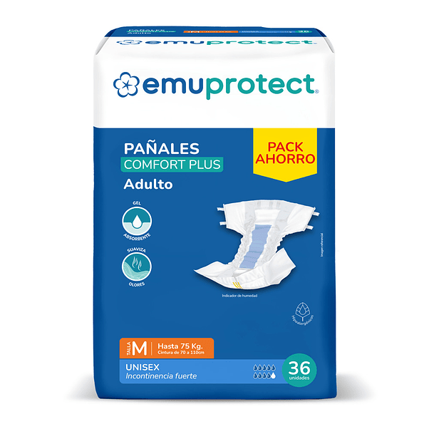 Pañal Adulto Emuprotect Comfort Plus M (X2) 2