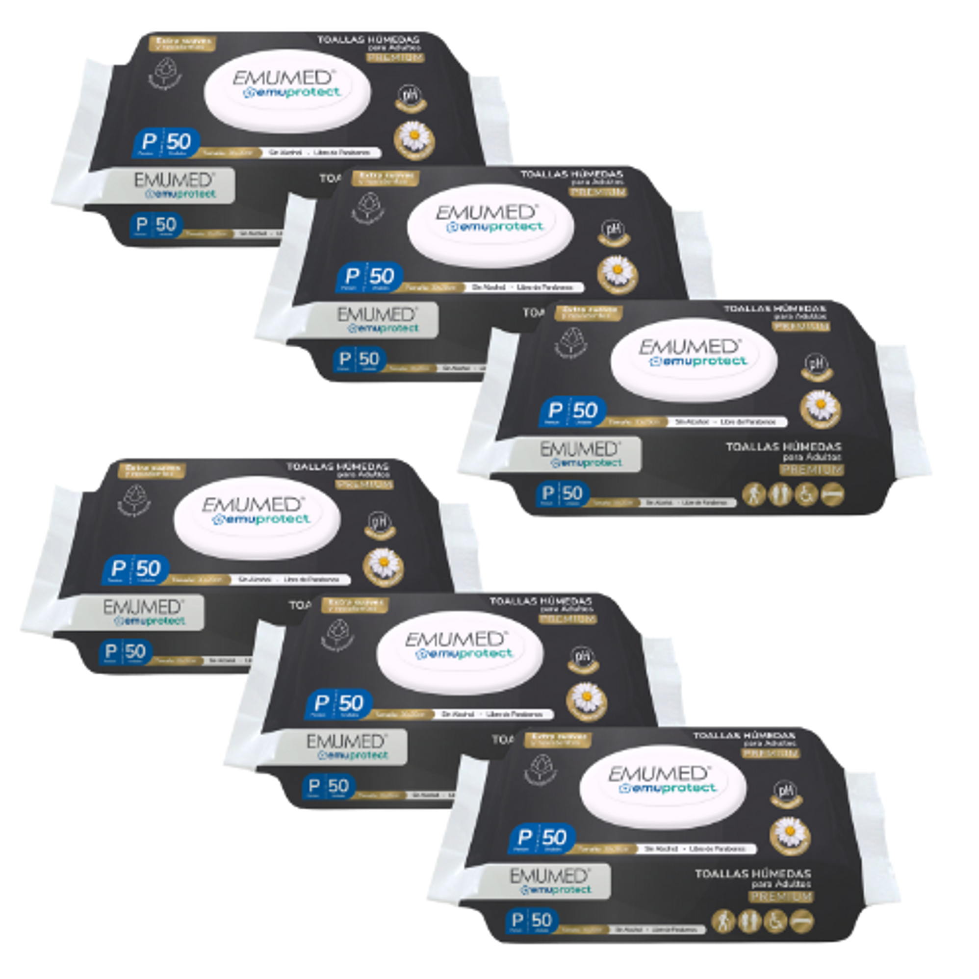 Toallas Húmedas Emumed 50 (x6) 1