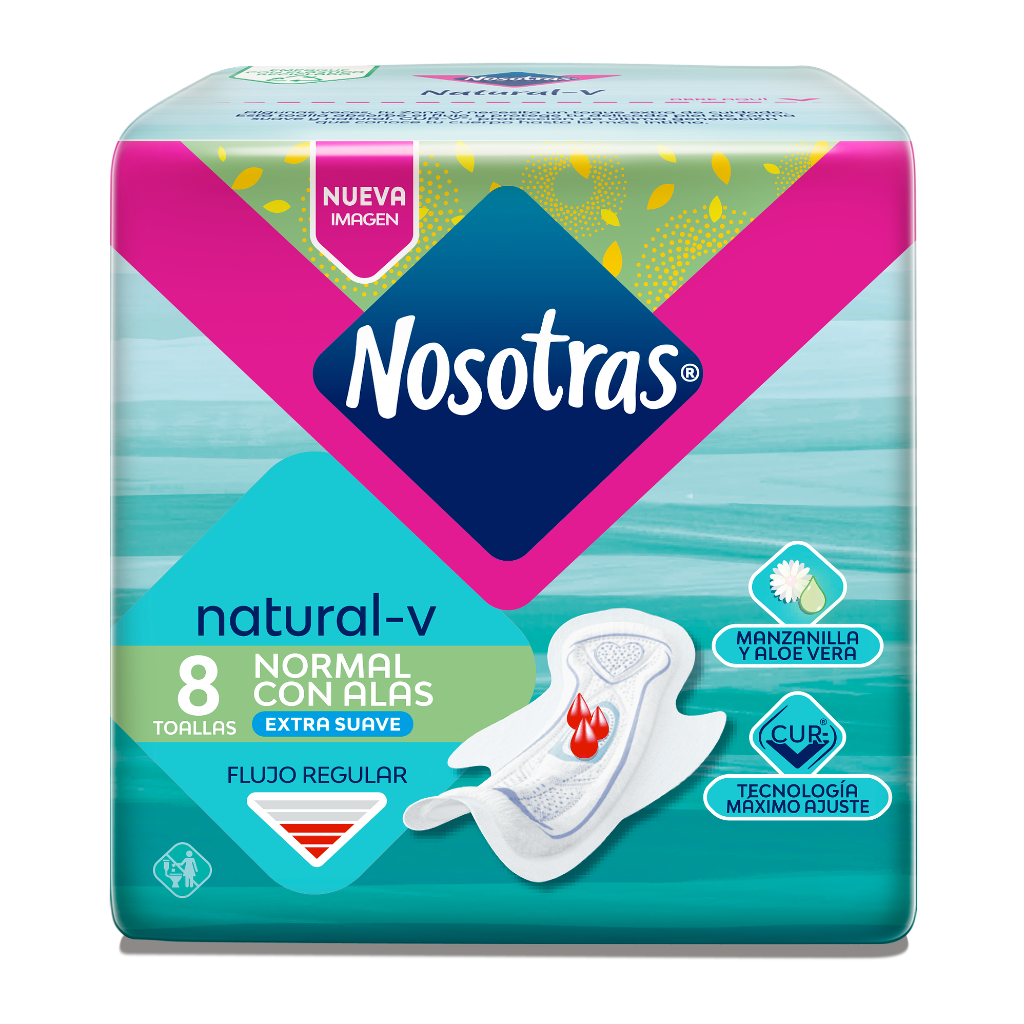 Toalla Higiénica Protección con Alas Nosotras 8 UN