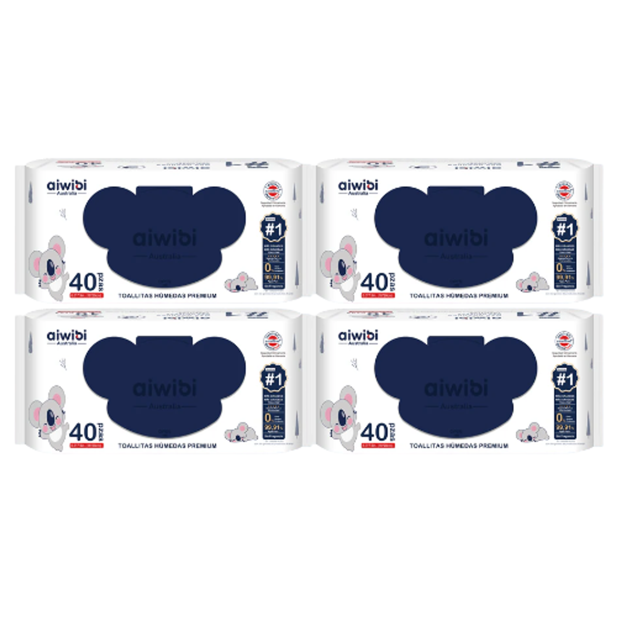 Toalla Húmeda Aiwibi Premium 40 (X4) 2