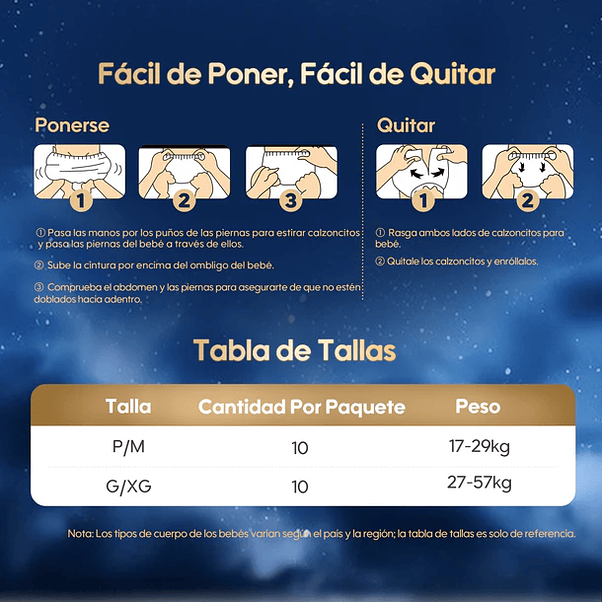 Pants Comfynite Aiwibi S/M 10U (X6) (4-7 Años) 3