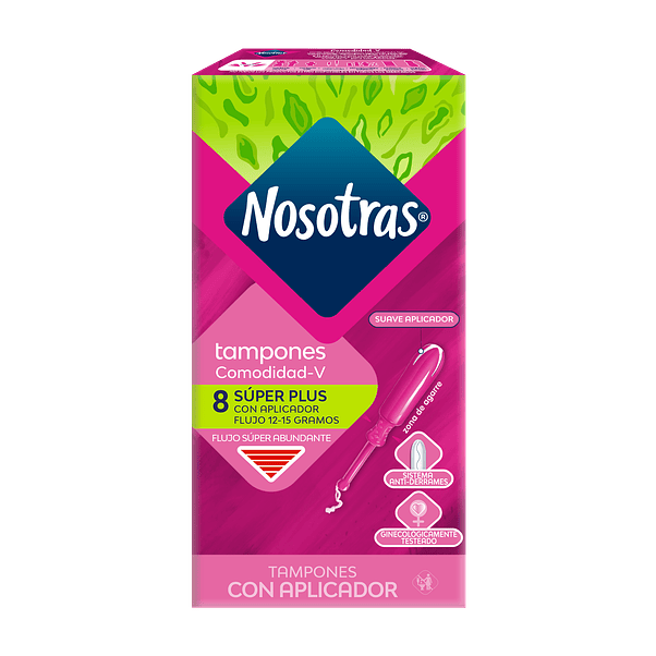 Tampones Comodidad V Súper Plus Nosotras 8 UN 1