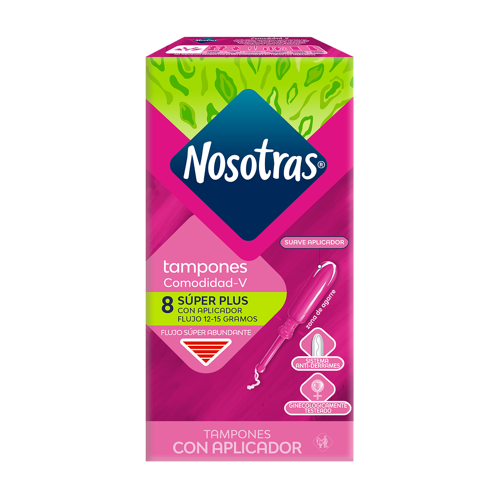 Tampones Comodidad V Súper Plus Nosotras 8 UN 1