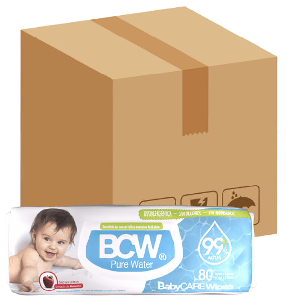 Toalla húmeda Babycare Pure Water 80 (x12) 1